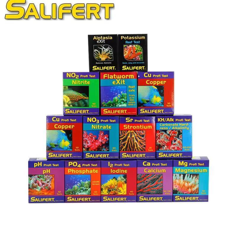 Salifert kit ca cálcio cu i2 k - Marine Aquarium Water Test Kit avaliação e preço