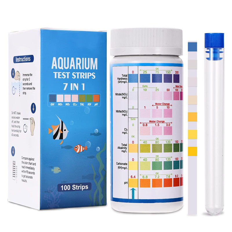 Tiras de teste de aquário 7-em - Marine Aquarium Water Test Kit avaliação e preço