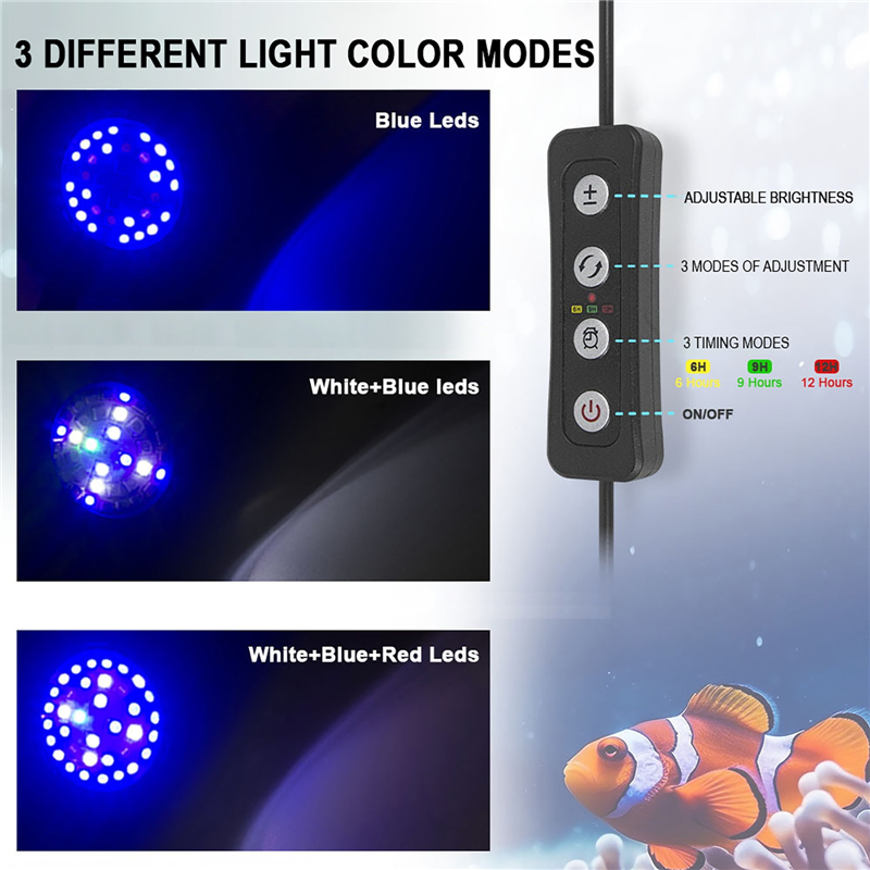 30w aquário tanque de peixes á - Aquarium Marine Lights avaliação e preço