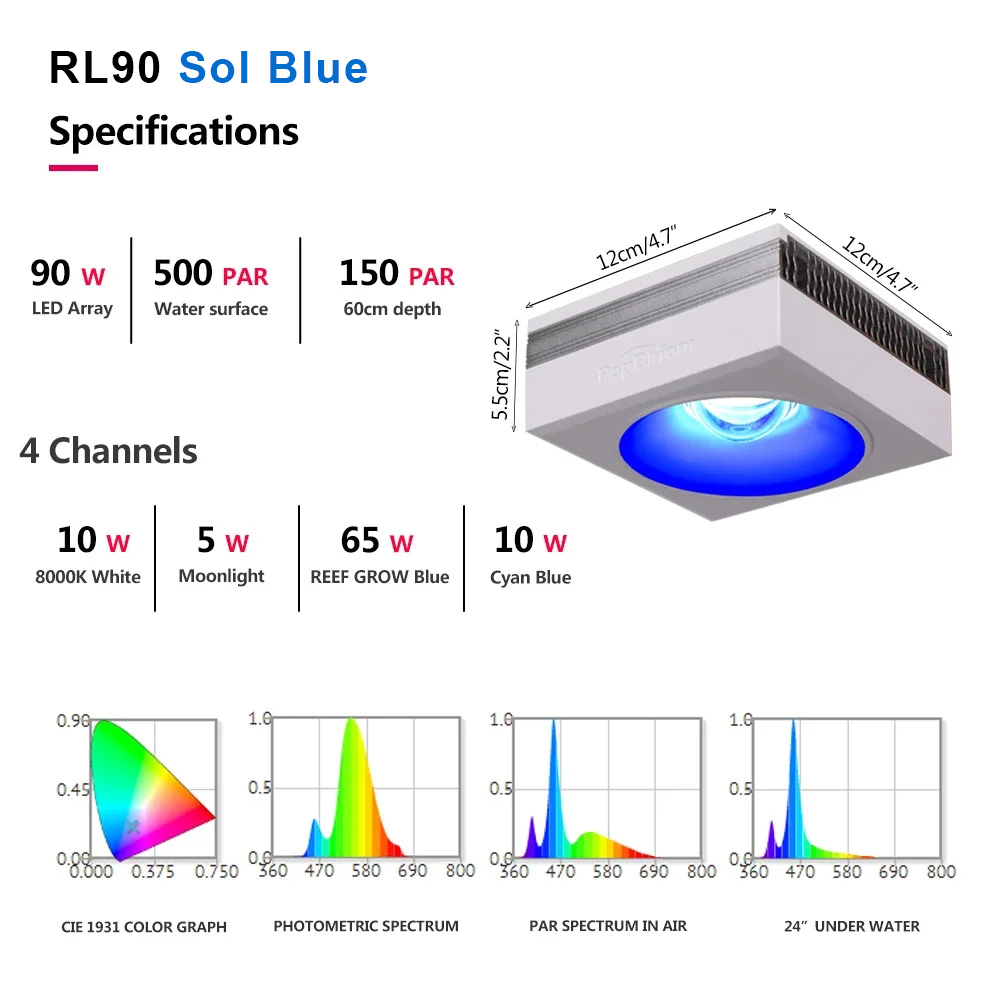 PopBloom-RL90 WiFi LED Aquário - Marine X Aquarium avaliação e preço